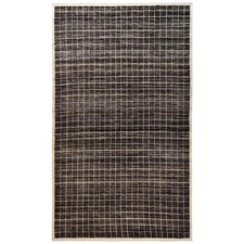 13'x21'9" Brown Moroccan Weave with Grid Design Hand Knotted Wool XL Rug 2699