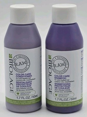 Matrix Biolage RAW Color Care Shampoo & Conditioner 1.7 oz Travel Size 