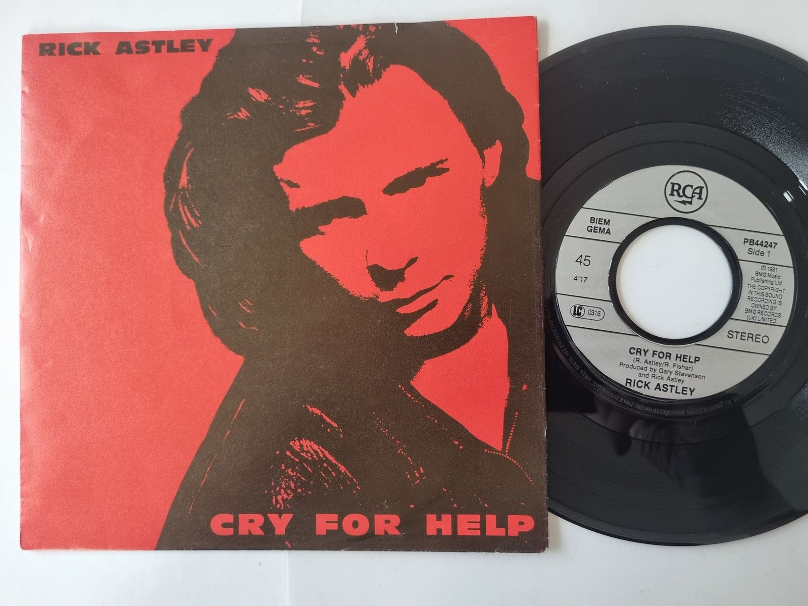 Rick Astley - Cry For Help 7'' Vinyl Germany