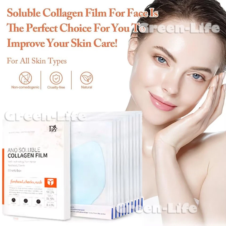 Hydrolyzed Nano Collagen Film Face Mask Soluble Face Moisturizing Brightening - Image 2 of 4