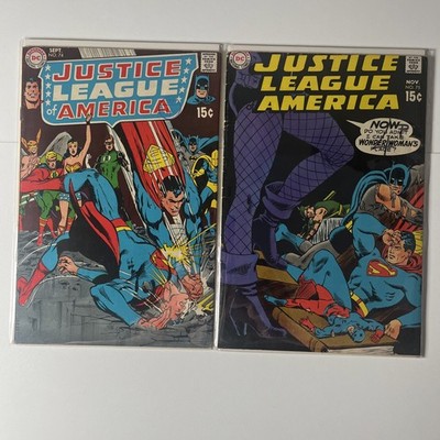 Justice League Of America 1969 #74, 75  VG w/COA from Provenance Collection