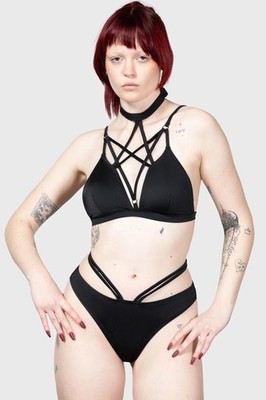 KILLSTAR Bikini - Sereia Riemen Pentagramm Choker Goth Gothic Alternative