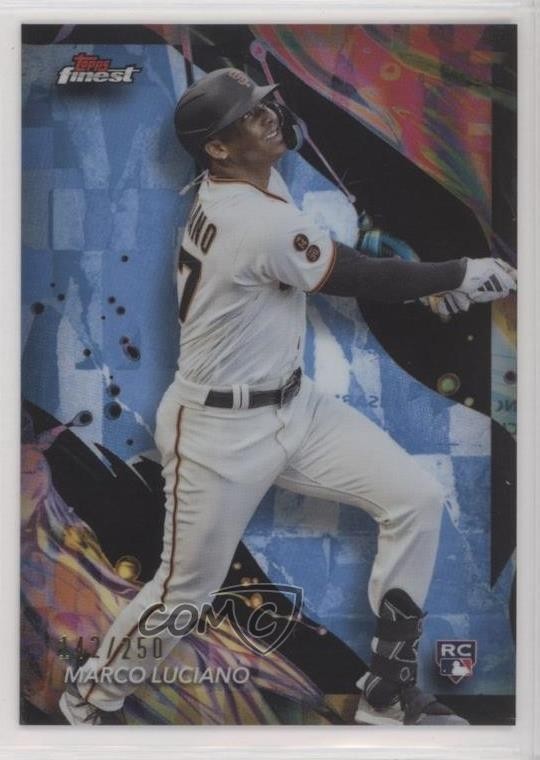 2024 Topps Finest Uncommon Sky Blue Refractor 142/250 Marco Luciano #178 0s3p