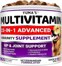 Dog Multivitamin Chewable with Glucosamine Vitamins for Dogs 165 Chews