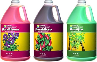 General Hydroponics Flora Series FloraGro FloraBloom FloraMicro 1 GAL Combo