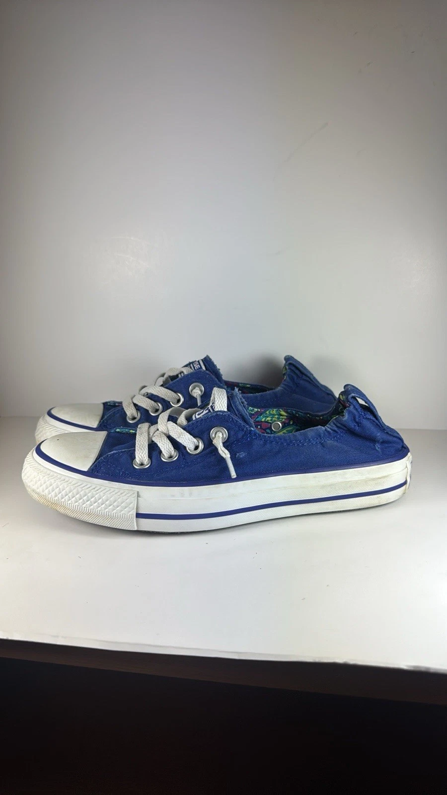 Scarpe CONVERSE Chuck Taylor Shoreline donna taglia 6 blu royal 544184F slip on