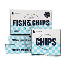 Printed Fish & Chip Food Boxes Chippy Take Away - Chippy Box Co Signature Design
