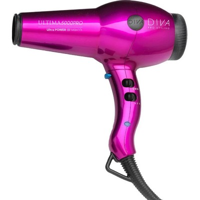 Diva Pro Styling Professional Styling Ultima 5000 Slim Barrel Haartrockner, Pink