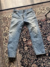 Levi  s 501 Jeans Mens 36x33 00501-0000 Button Fly Distressed Faded Made Mexico