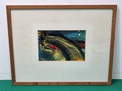 1992 gerahmte Studie aus einer Grabfigur Aquarell & Pastellmalerei Carla Gunzi
