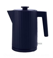 Navy Blue Ribbed Fast Boil Kettle 1.7L