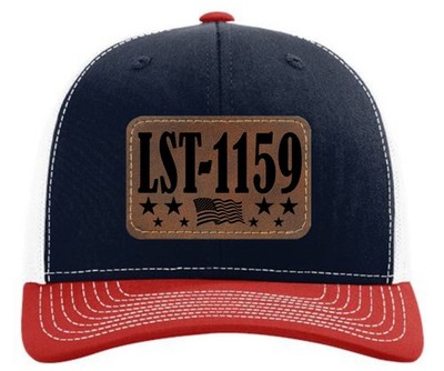 USS TOM GREEN COUNTY LST-1159 SHIP HAT CAP. US NAVY. NEW. LEATHER.