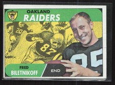 1968 Topps #168 Fred Biletnikoff - VG/VGEX - Crease - Set Break!
