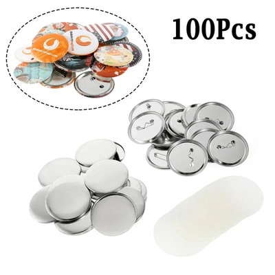 Abzeichen Knopf Teile Zubehör 100 Stck. Zum Selbermachen Abzeichen Herstellung Kit 25-75 mm UK