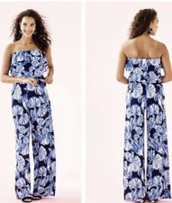 LILLY PULITZER Aleatha Reel Life Strapless Jumpsuit Size S 198 Retail