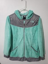 The North Face Osito Full Zip Up Fuzzy Fleece Hooded Jacket Girls Size 18