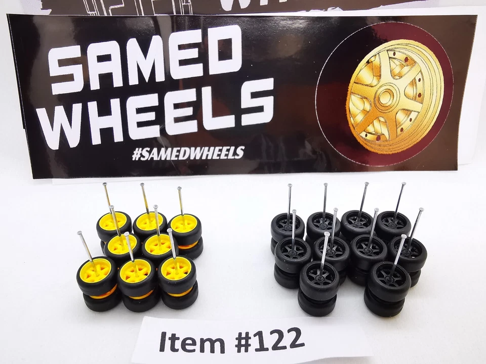 14 套 ECO Samed Wheels 6 辐条黑色和黄色混合 #122 — 第 3/4 张图片
