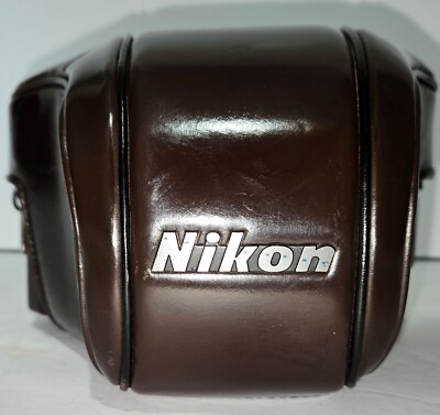 Early Vintage Nikon F Nippon Kogaku Tokyo Japan Brown Leather 