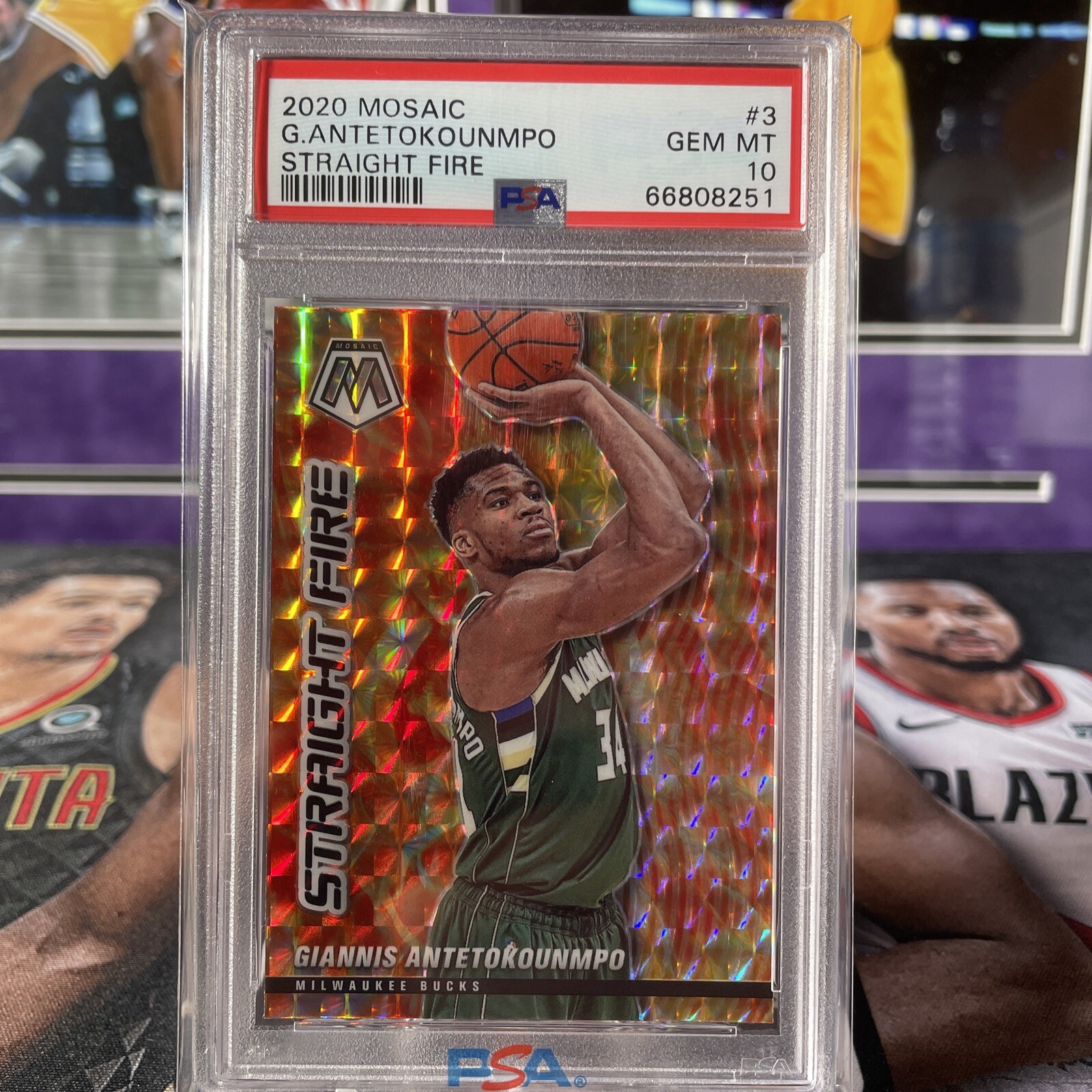 2020 PANINI MOSAIC GIANNIS ANTETOKOUNMPO STRAIGHT FIRE PSA 10