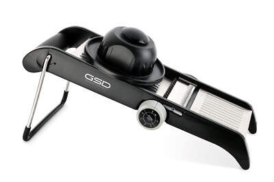 GSD 30061 Profi Mandoline Edelstahl - schwarz für verschiedene Schnittarten v...