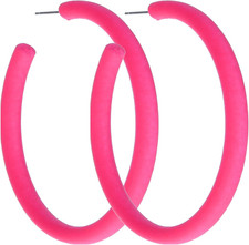 Neon Hoop Earrings Retro Neon Earrings Acrylic Large Hoop Earrings 80S 90S Earri