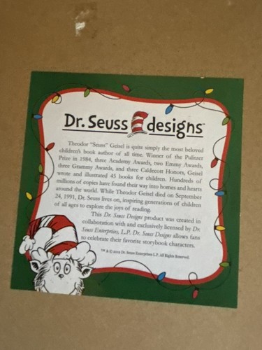 Dr. Seuss Designs 2019 Grinch Merry Christmas Tree Whoville Wooden Framed Art - Picture 3 of 5