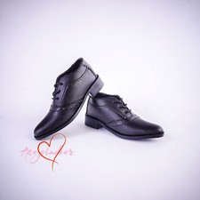 1/4MSD 1/3 Uncle BJD Doll Spliced PU Leather Shoes Classical Suit Shoes Black