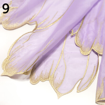 1M DIY Chinese Hanfu Floral Embroideried Fabric Sewing Material Gradient Color