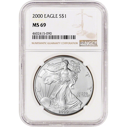 2000 American Silver Eagle Coin - NGC MS69