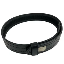 Dutyman Duty Belt 2-1/4" Plain Leather Buckleless Outer Belt Hook and Loop Small