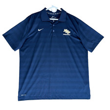 Nike Dri-Fit Golf Men's Size XL Solid Blue Athletic Short Sleeve Polo Shirt