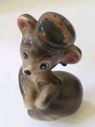 Vintage Victoria Ceramics Japan Hand Painted Bear Cubs Raccoon Salt & Pepper Set - Picture 8 of 9