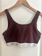 Nike Dri-fit Maroon Sports Bra Large