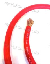 25 ' ft 2/0 Gauge AWG RED Power Ground Oversized Wire Sky High Car Audio GA ft