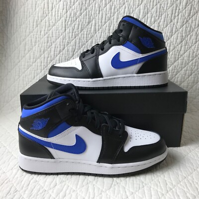 Nike Air Jordan Mid (GS) Shoes Youth SZ White Racer Blue 554725-140 