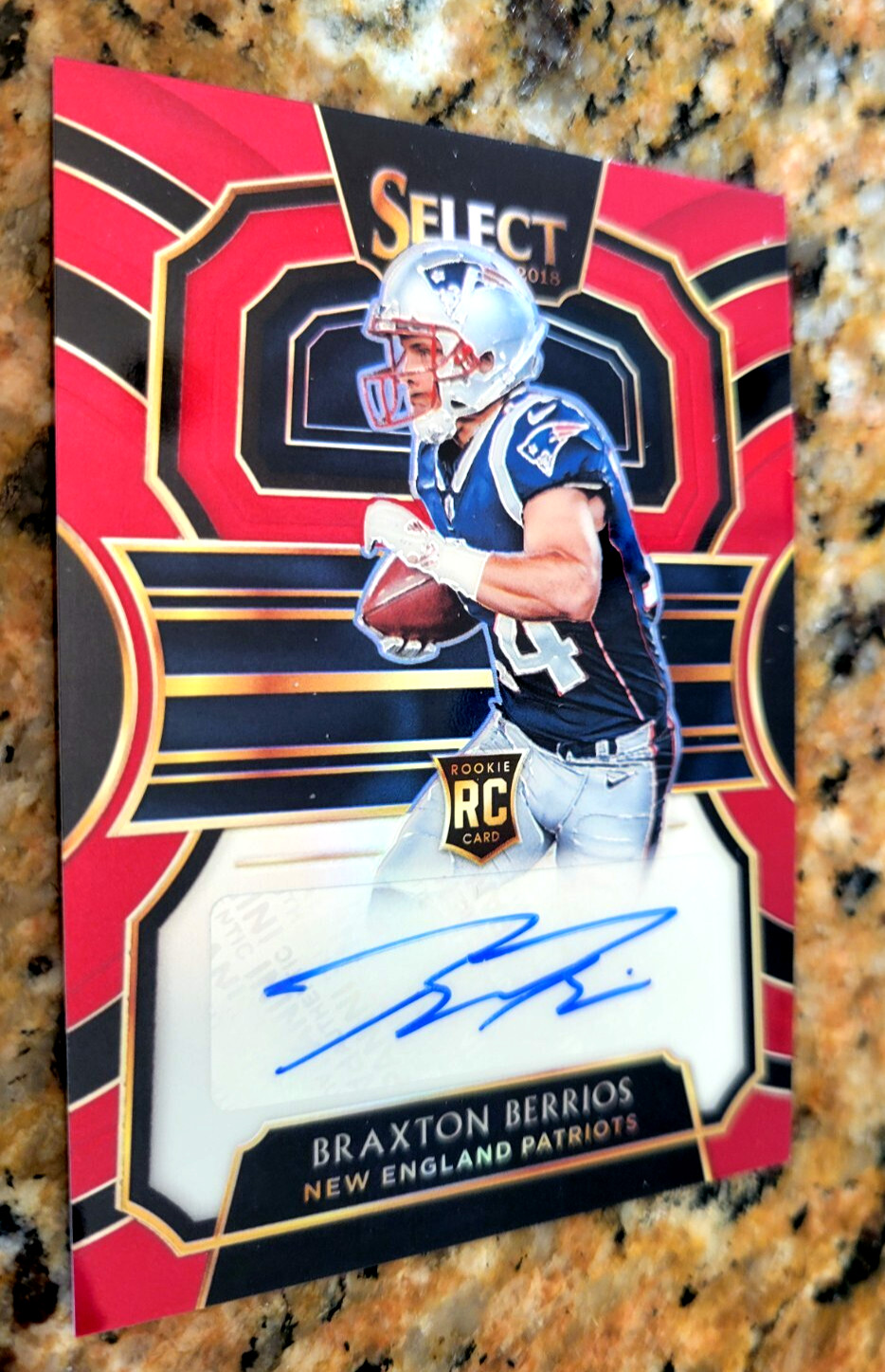 Braxton Berrios Panini Select Rookie Signature Prizm #RSBB Maroon