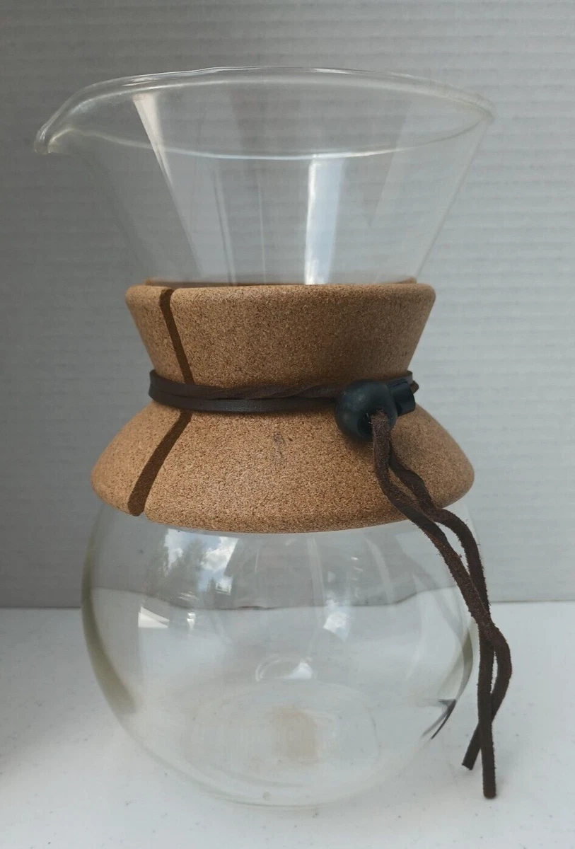 Bodum 11571-109 Pour Over Coffee Maker Cork leather Glass 34 Ounce