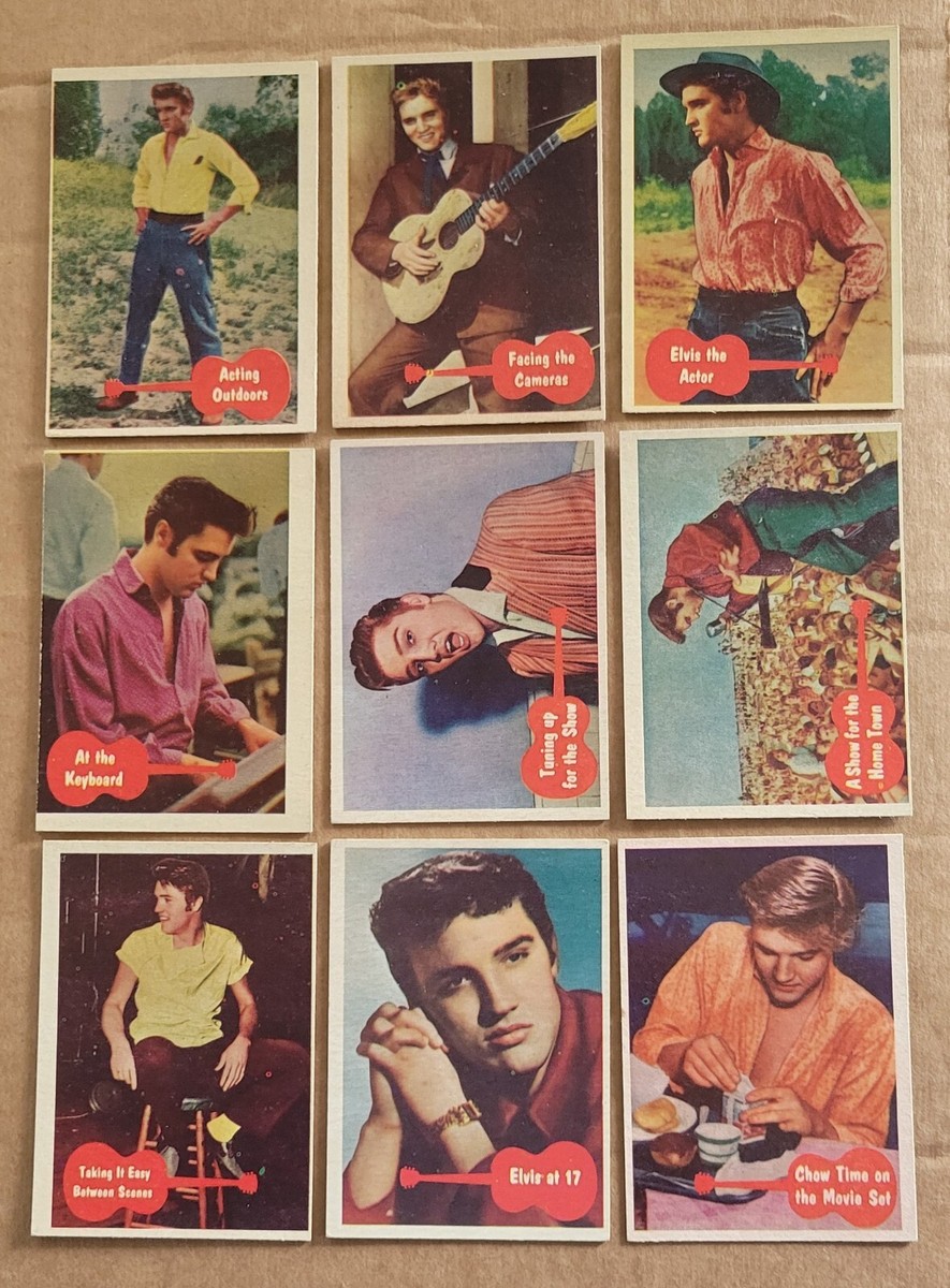 1956 Topps Bubbles Elvis Presley Complete Set 66 Cards W/Custom