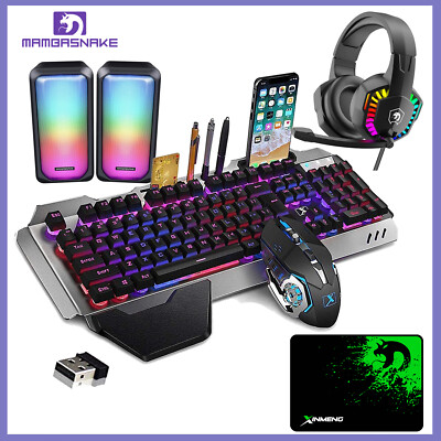 Kabellose Gaming und Tastatur Combo wiederaufladbare Anti-Ghosting RGB Backlit