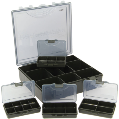 bit in a tackle box NGT 4 + 1 adjustable fishing tackle box with 4 bit boxes, NEW