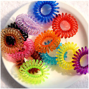12X Girl Baby Spiral Elastic Rubber Hair Ties Rope Ponytail Holder Bobbles Band