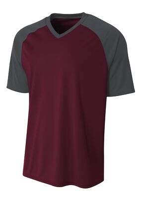 A4 N3373 Mens Short Sleeve Moisture Wicking Dri-Fit Strike Raglan Jersey T-Shirt