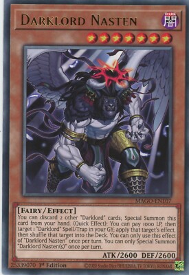 Yugioh Darklord Nasten MAGO-DE107 Rare 1st NM x3 Play Set