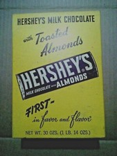 Vintage Hersey's Milk Chocolate Candy Bar-Empty Box,Made in USA