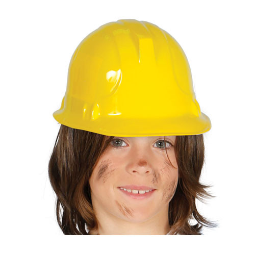 CAPPELLO CASCO MURATORE OPERAIO GIALLO ADULTO IN PLASTICA LEGGERA CARNEVALE  | eBay