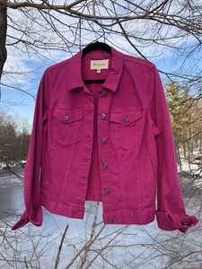 fuchsia jean jacket