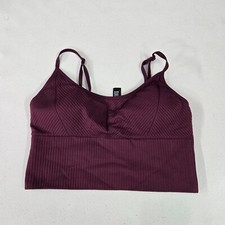 PINK Victoria's Secret Women Sports Bra Small Purple Seamless Lightly Lined