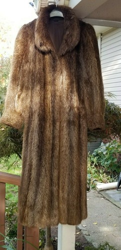 GENUINE BEAVER FUR COAT, SIZE MEDIUM | eBay