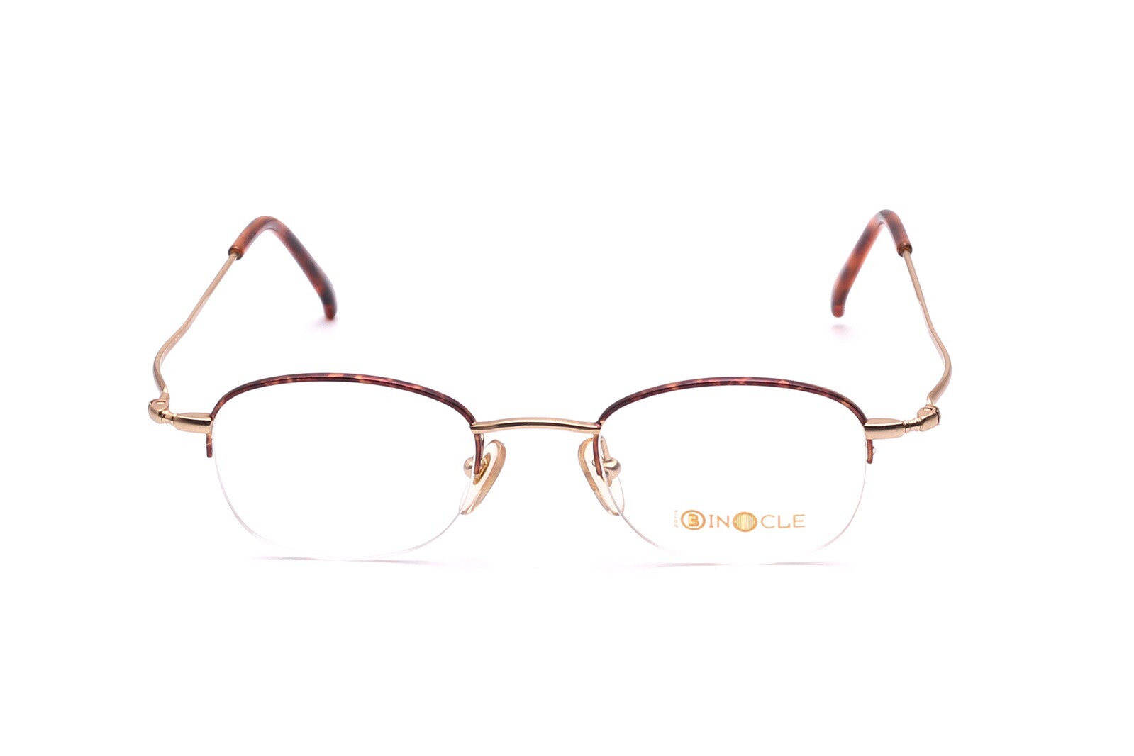 Бинокль Brille Fassung Halbrand Braun Gold Унисекс Дизайн Франция 46-20 мм B92 D1