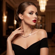 Milor Sterling Silver 16+1 Inch 2.4mm Snake Chain Choker